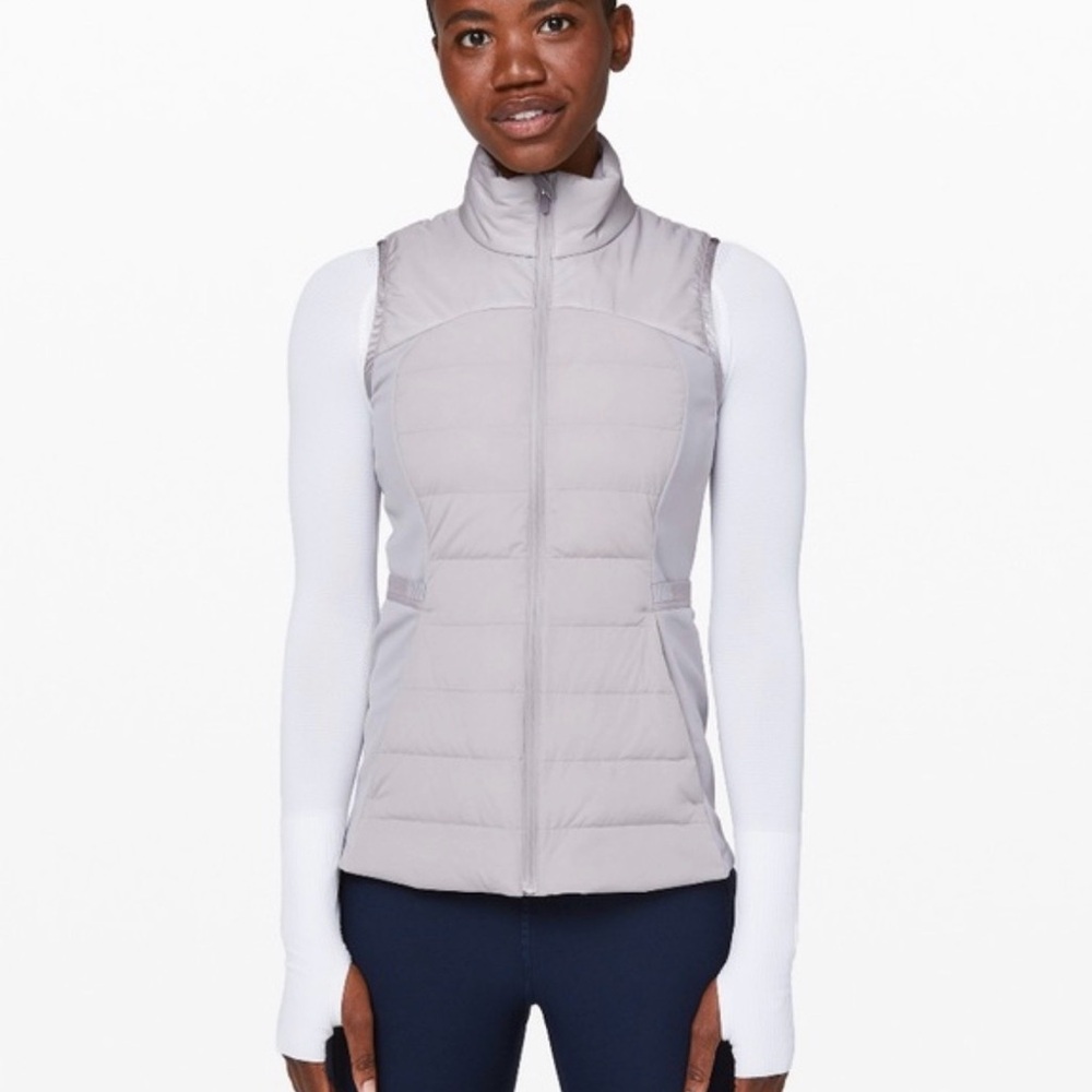 Lululemon athletica Down for It All vest in a dark chrome reflective grey 4